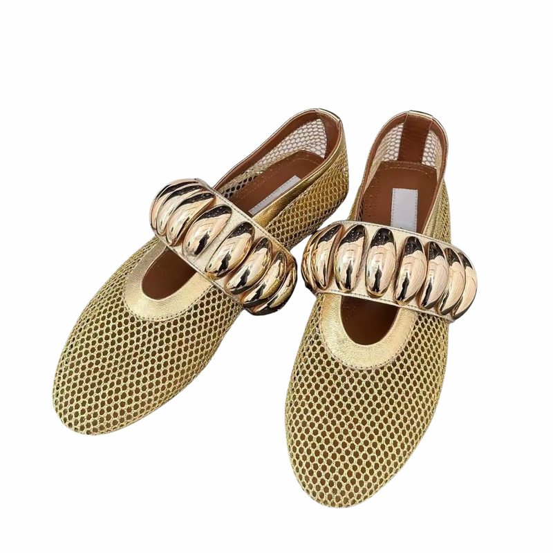 GlimmerFlex Mesh Ballet Flats
