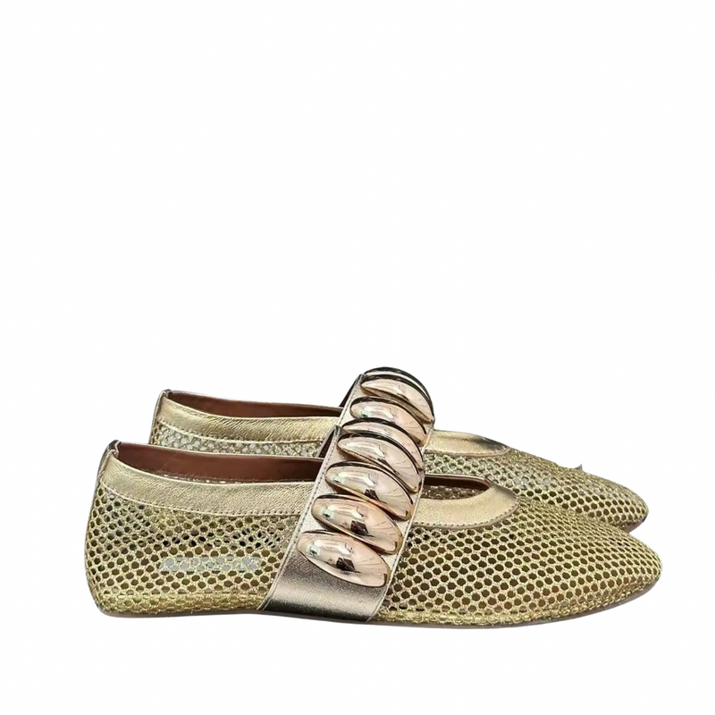 GlimmerFlex Mesh Ballet Flats