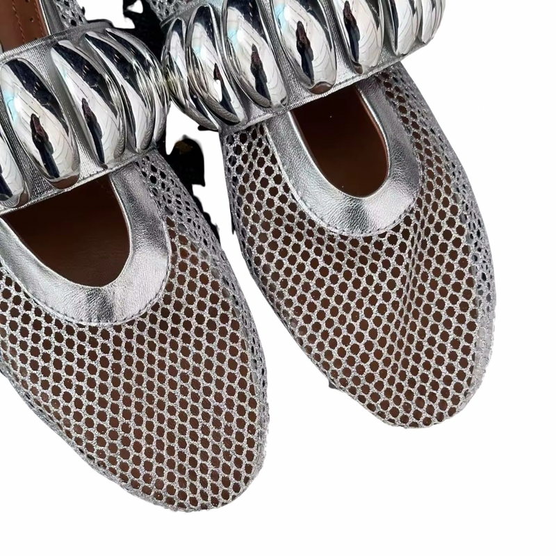 GlimmerFlex Mesh Ballet Flats