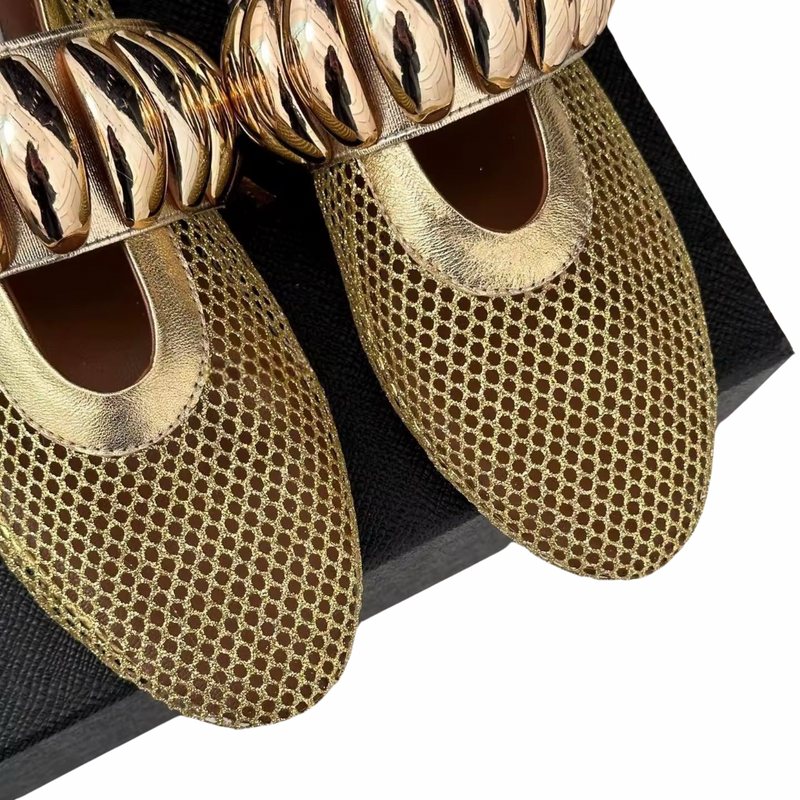 GlimmerFlex Mesh Ballet Flats