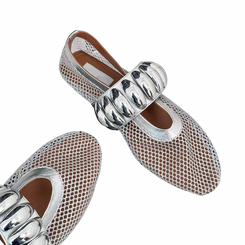 GlimmerFlex Mesh Ballet Flats