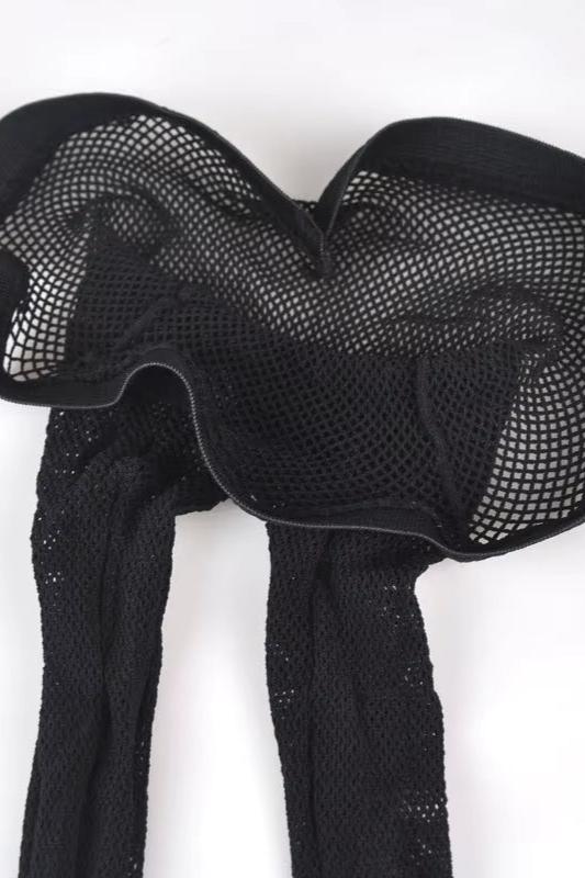 Sexy Lingerie Sexy Fishnet Stockings Women'S Sexy Fishnet Tights Cuban Back Line with Bow Mesh Pantyhose Female Sexy Hosiery