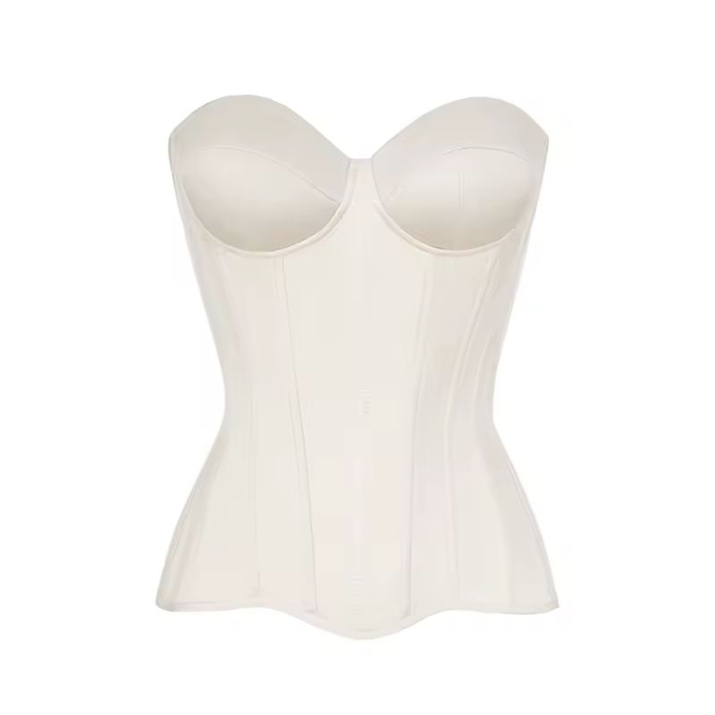 Elegant Chérie Shape Corset – figure-hugging summer bustier for women, lace-up, black, white, pink