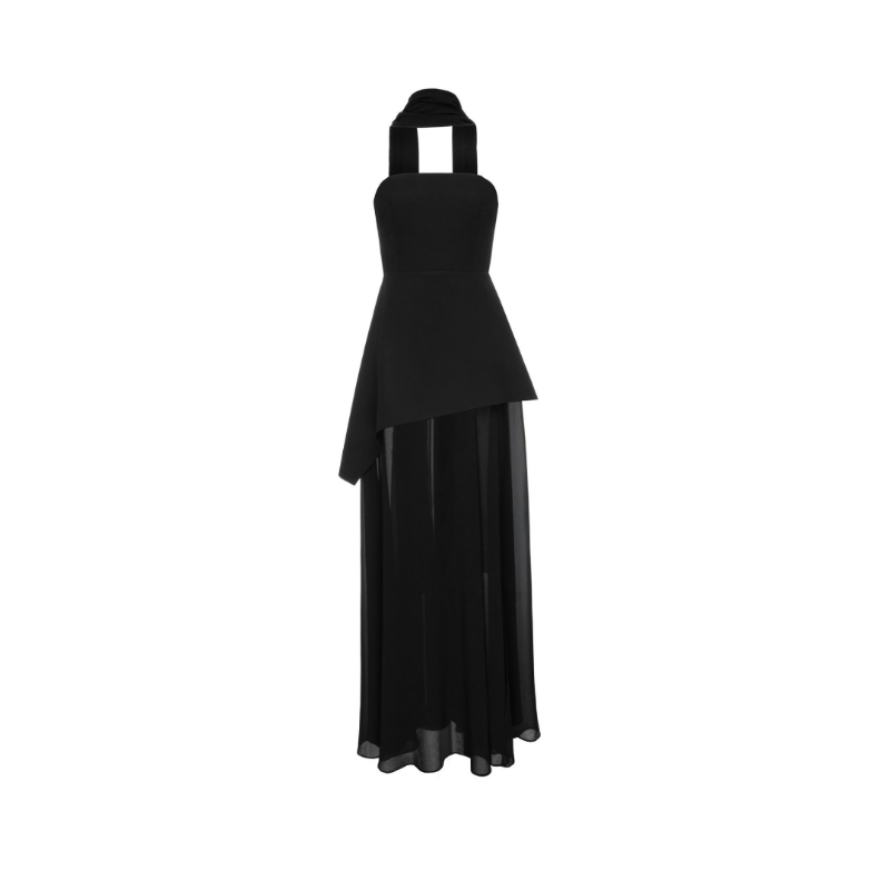 Chic & Charm Abendkleid in Schwarz – figurbetont mit weich fallendem Rock
Chic & Charm black evening dress – fitted bodice and fluid chiffon skirt