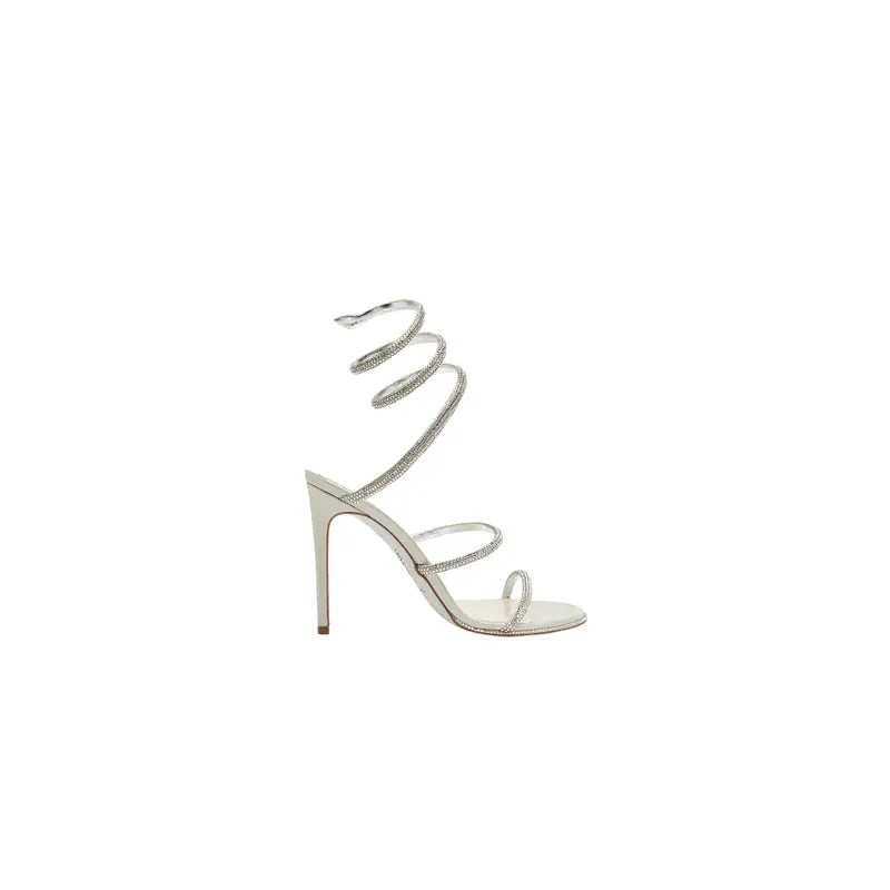 Glamour in Straps Rhinestone-Studded High Heels for Special Occasions