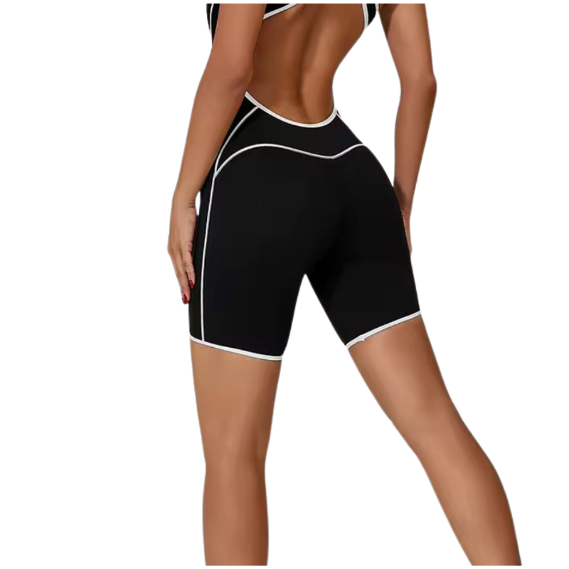 activewear romper in black, red, grey, blue, and brown – one-piece sculpting outfit for women