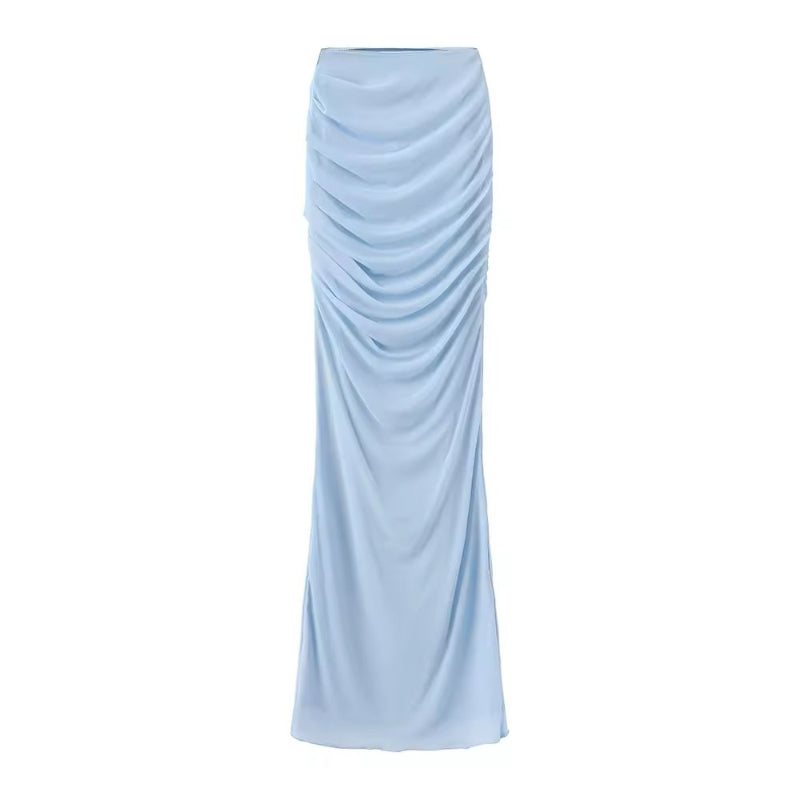 Mara Luxe 2-Piece Women’s Dress Set – Strapless Crop Top & Flowing A-Line Maxi Skirt for Elegant Weddings, Special Events, & Evening Parties