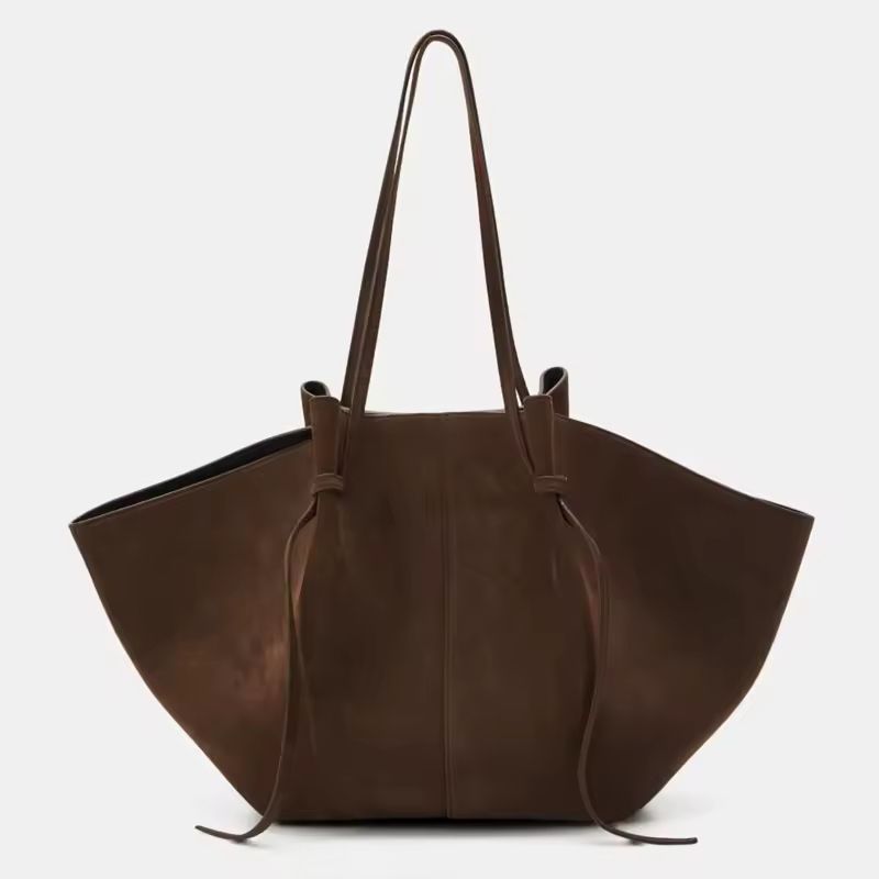 Dimensions of Milano Luxe Suede Tote – 51cm wide, 31cm high, 18.5cm deep oversized vegan suede shoulder handbag for women