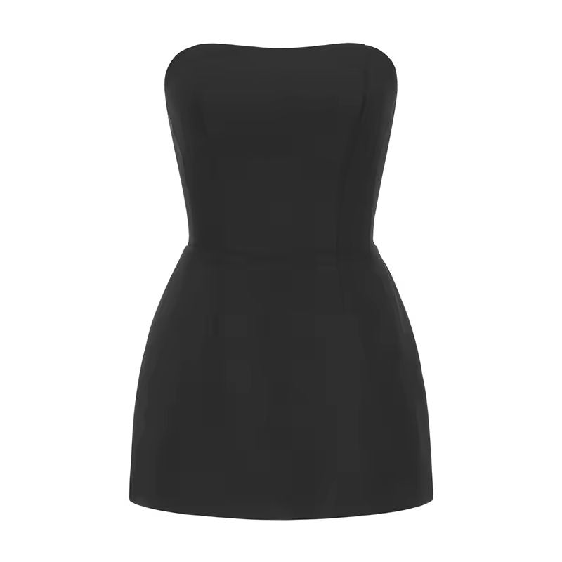Elegant ankle-length dress for women – black version with floral lace bottom