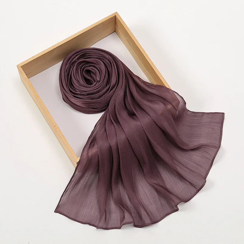Soft and non-slip chiffon hijab styled for everyday wear
