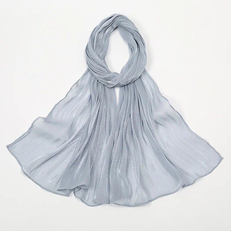 Premium polyester hijab with elegant finish – perfect for all seasons