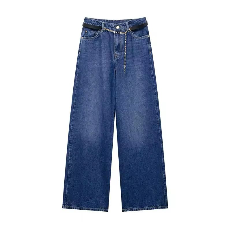 Vest & Wide-Leg Jeans, Spring/Summer 2025 Fashion, Comfortable and Stylish, Trendy Women’s Outfit with Mid-Rise Waist and Button Closure.
