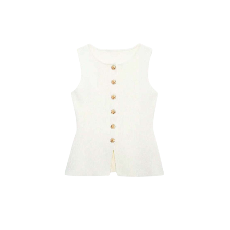 Luxury knitted V-neck top for women – Elegant button-up sweater with a straight-cut silhouette, made from premium cotton blend (80% cotton, 20% polyester). Stylish, breathable, and perfect for casual chic, office wear, and layering. Available in two trendy colors.