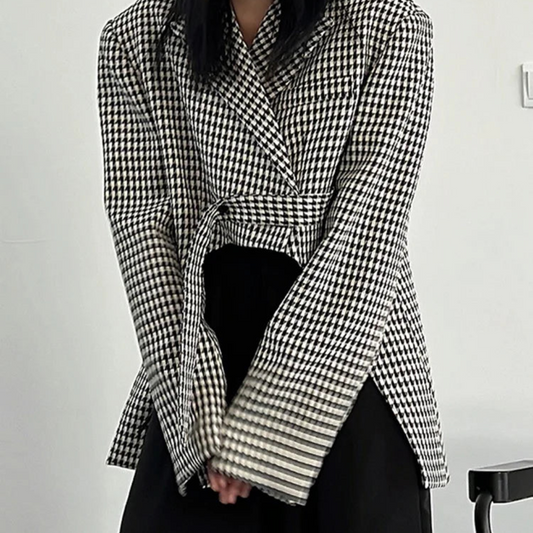 Houndstooth Blazer                              Chic&Charm