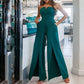 2024 New Summer Fashion Women'S Clothing Sexy Small V-Neck Strapless Casual Pants Side Slits Slims Smooths Silhouette Jumpsuit