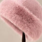 Korean Fashion Hat Women'S Winter New Thick Warm Imitation Fur Simple Fisherman'S Hat Imitation Mink Fur Ladies Mongolia Cap