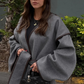 Gray Patchwork Coat