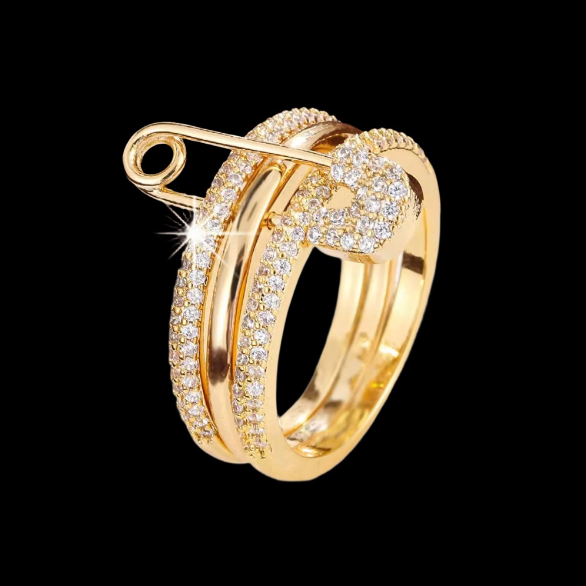 Fashion Pin Connection Three Layers Designer Fashion Ring for Women Valentine'S Day Gift Jewelry R7393