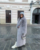 Gray stylish fluffy Coat                    Chic&Charm