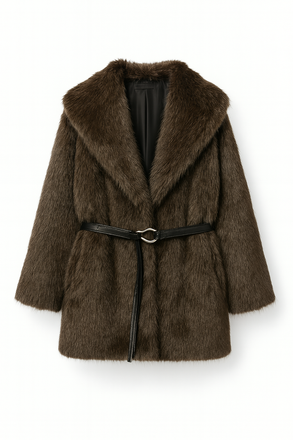 Marais Faux-Fur Winter Coat with Belt