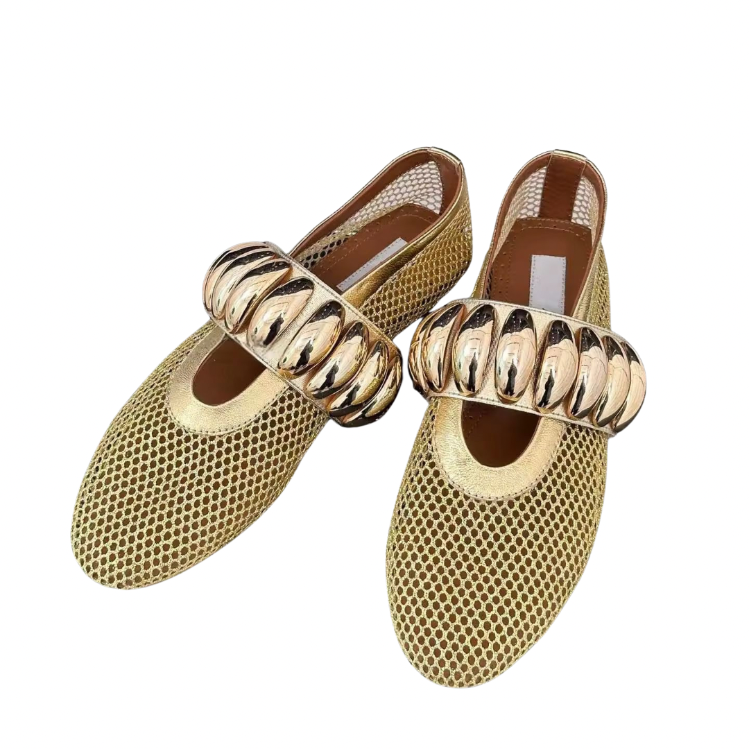 GlimmerFlex Mesh Ballet Flats