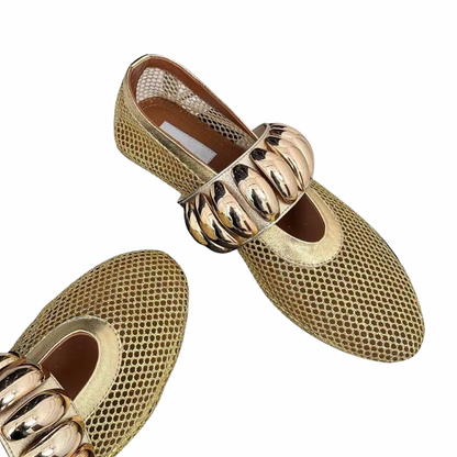 GlimmerFlex Mesh Ballet Flats