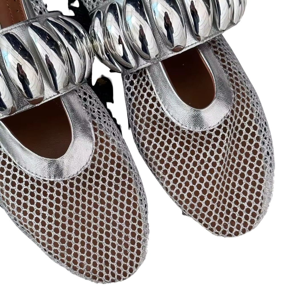 GlimmerFlex Mesh Ballet Flats