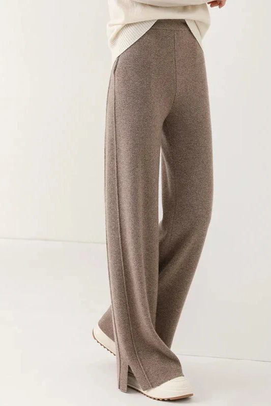 High-Waisted Wool Pants - Chic&Charm