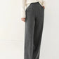 High-Waisted Wool Pants