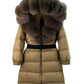 New Natural Thick Warm 90% White Duck down Coat Long Winter Jacket Women Real Big Fox Fur Collar Belt Loose Puffer Parka