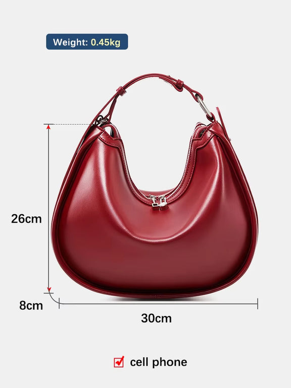 2024 Trendy Luxury Designer Hobo Bag Women Underarm Genuine Leather Shoulder Crossbody Bag Handbag Gift for Wife Lover Mom