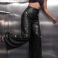 Stylish women's sequin flare pants featuring a flattering high waist and wide-leg bell-bottom design, perfect for parties, club nights, and special events. Shiny trousers that combine fashion and comfort for a statement look.