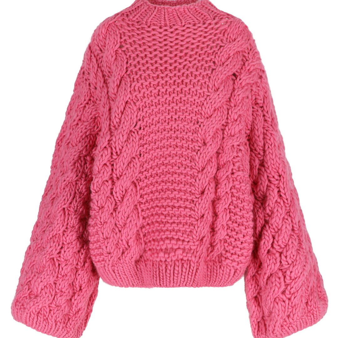 Soft Women's Chunky Knit Sweater with Casual O-Neck and Long Sleeves | Perfect for Layering with Jeans or Skirts for a Chic, Comfortable Look