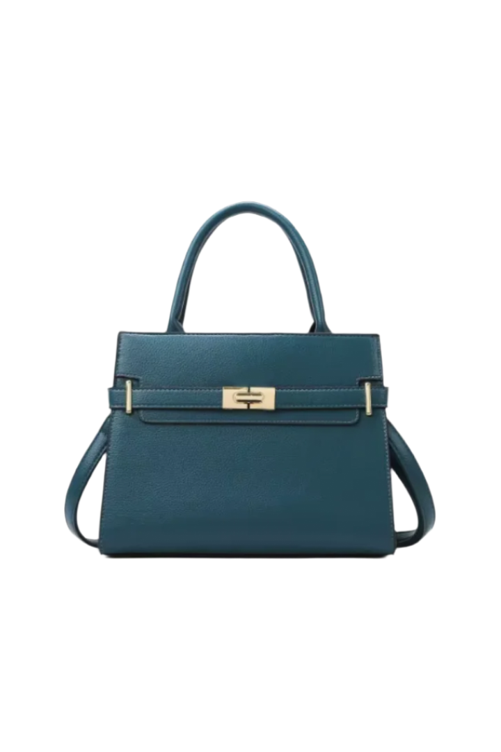 Stylish women's leather handbag, elegant small square bucket bag, versatile crossbody and shoulder bag for casual and formal occasions.