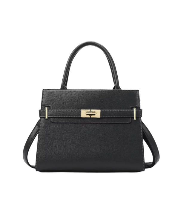 Stylish women's leather handbag, elegant small square bucket bag, versatile crossbody and shoulder bag for casual and formal occasions.