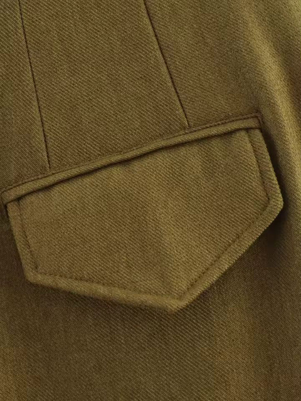 Wide-leg trousers khaki – Arden pants set women autumn winter outfit