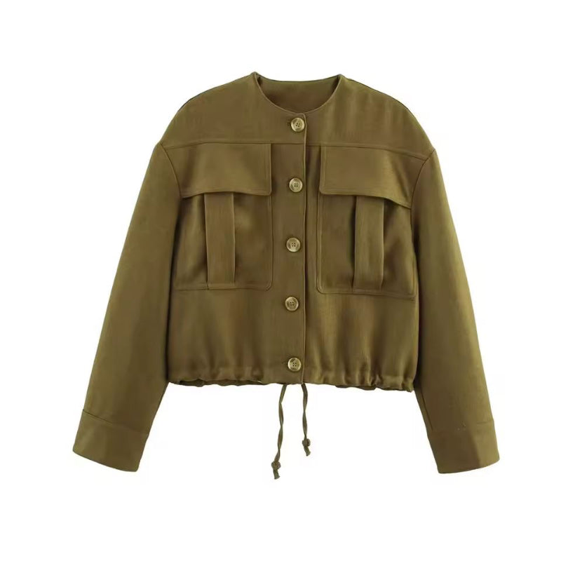 Arden Pants Set – Women’s Bomber Jacket with Pockets & Wide-Leg Trousers | Autumn Winter 2025