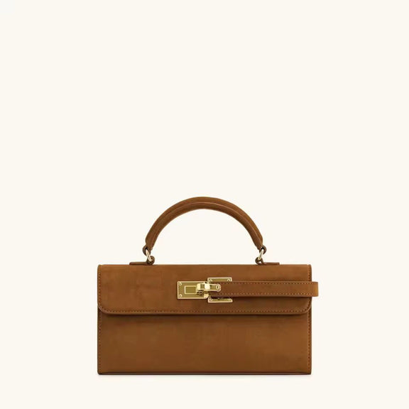 Luxury vegan handbag with woven texture and adjustable strap
