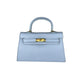 Chic Eau de Luxe Handbag in baby blue, perfect for adding a pop of color to your outfit