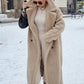 Stylish faux fur coat designed for comfort and elegance in colder months.