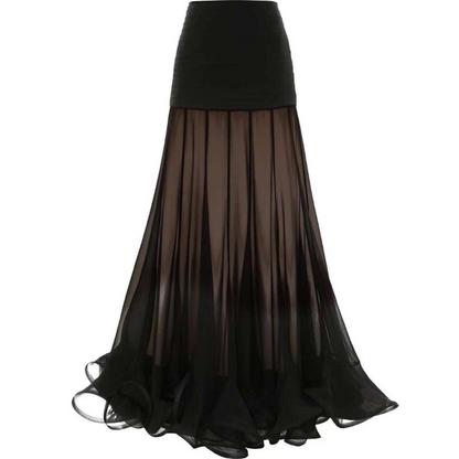 Black high waisted pleated skirt for women – stylish, comfortable, and perfect for spring fashion.