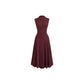 Bella Elegant maxi dress with high collar and sleeveless design in Bordo and Black, made of soft cotton blend with stretch for a perfect fit. Comfortable and versatile, ideal for work, special occasions, or everyday wear. Available in sizes S to L. Timeless and classic design for modern wardrobes.