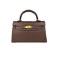 Stylish Eau de Luxe Handbag in rich brown, showcasing premium leather craftsmanship