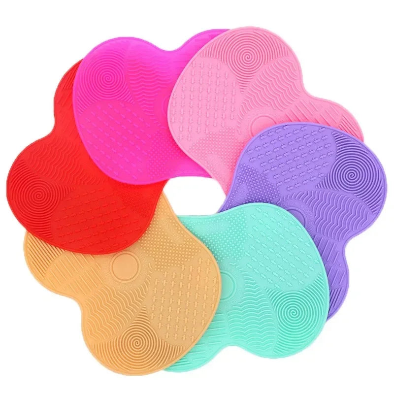 Colorful Silicone Brush Cleaner Scrubber Board for effective cleaning of makeup brushes.