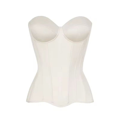 Elegant Chérie Shape Corset – figure-hugging summer bustier for women, lace-up, black, white, pink
