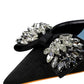 Chic rhinestone pumps with bow detail, stylish shoes for parties and formal events.