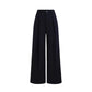 Elegant high-waisted trousers in black with a wide-cut oversized fit and functional pockets.