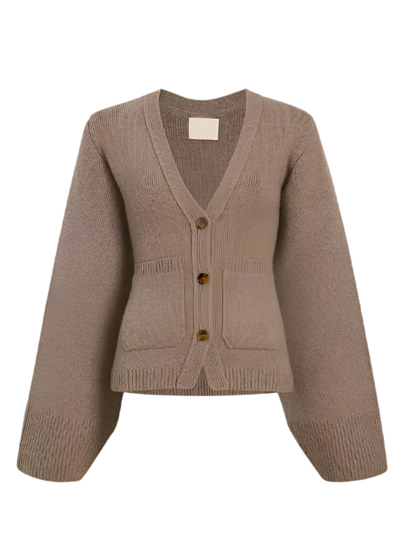 Stylish Khaki Cardigan with Metal Buttons, crafted from a high-quality wool-polyester blend. Features an elegant O-neck, full sleeves, and a regular fit. This short cardigan (4-16 inches) is perfect for modern women seeking comfort and style. Ideal for pairing with jeans or skirts for a chic look. Care instructions: Hand wash or dry clean recommended.
