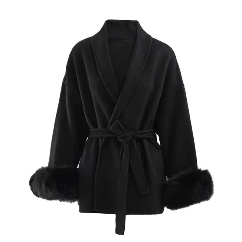 Cozy inner lining of the Guardian Shearling Jacket, designed for warmth and comfort while maintaining a chic appearance.