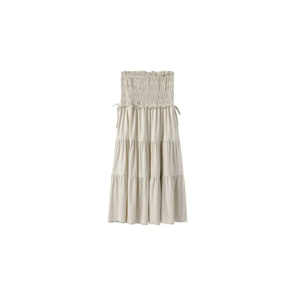 Chic and Comfortable Cream Flowy Elegance Set – Stretchable Polyester Fabric, Feminine Fit, Perfect for Any Occasion